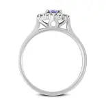 pierścionek z białego złota z tanzanitem i diamen-1987